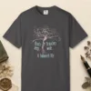 A Balanced Life design on a Graphite Comfort Colors 1717 tee, laid flat