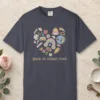 Back to School Time design on a Navy Comfort Colors 1717 tee, laid flat