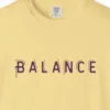 balance-tee-butter-chest Close-up of the Balance print on a Butter Comfort Colors 1717 tee