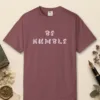 Be Humble design on a Brick Comfort Colors 1717 tee, laid flat