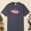 Beauty Thrives in Simplicity design on a Navy Comfort Colors 1717 tee, laid flat