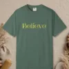 believe-tee-blue-spruce-front Believe design on a Blue Spruce Comfort Colors 1717 tee, laid flat