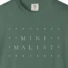 Close-up of the Between Star Rows print on a Blue Spruce Comfort Colors 1717 tee