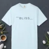 Bliss Between Lines design on a Chambray Comfort Colors 1717 tee, laid flat