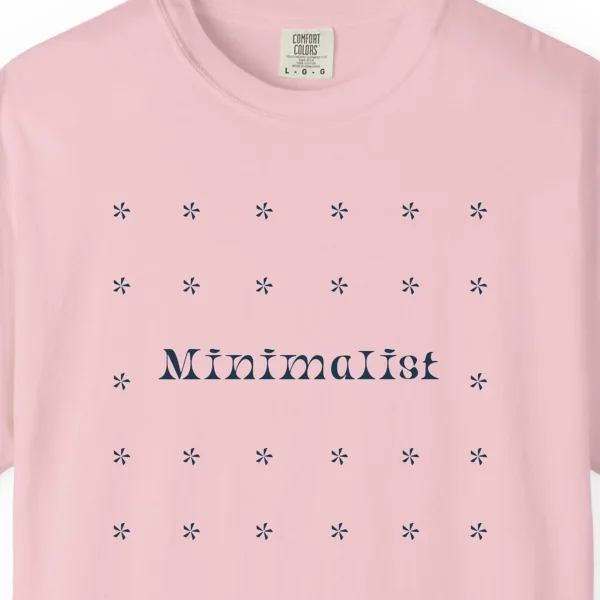 Close-up of the Bold Star Field print on a Blossom Comfort Colors 1717 tee