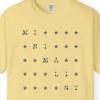 Close-up of the Bold Star Stairs print on a Butter Comfort Colors 1717 tee