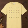 Bold Star Stairs design on a Butter Comfort Colors 1717 tee, laid flat