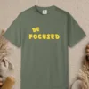 Clear Focus design on a Moss Comfort Colors 1717 tee, laid flat