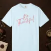 daily-gratitude-tee-chambray-front Daily Gratitude design on a Chambray Comfort Colors 1717 tee, laid flat