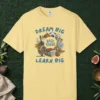 Dream Big Learn Big design on a Butter Comfort Colors 1717 tee, laid flat