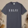 Dream design on a Navy Comfort Colors 1717 tee, laid flat