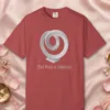 find-peace-in-simplicity-tee-crimson-front Find Peace in Simplicity design on a Crimson Comfort Colors 1717 tee, laid flat
