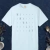 fine-star-stairs-tee-chambray-front Fine Star Stairs design on a Chambray Comfort Colors 1717 tee, laid flat