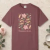 garden-of-grace-tee-brick-front Garden of Grace design on a Brick Comfort Colors 1717 tee, laid flat