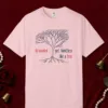 Grounded Yet Limitless design on a Blossom Comfort Colors 1717 tee, laid flat
