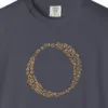 initial-o-tee-navy-chest Close-up of the Initial O print on a Navy Comfort Colors 1717 tee
