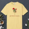 life-blooms-in-seasons-tee-butter-front Life Blooms in Seasons design on a Butter Comfort Colors 1717 tee, laid flat