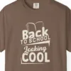 Close-up of the Looking Cool print on a Espresso Comfort Colors 1717 tee