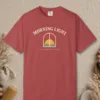 morning-light-is-always-free-tee-crimson-front Morning Light Is Always Free design on a Crimson Comfort Colors 1717 tee, laid flat