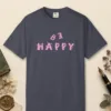 playful-happiness-tee-navy-front Playful Happiness design on a Navy Comfort Colors 1717 tee, laid flat