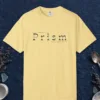 Prism Slab Serif design on a Butter Comfort Colors 1717 tee, laid flat