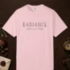 Radiance Deco design on a Blossom Comfort Colors 1717 tee, laid flat