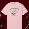 rare-and-patient-tee-blossom-front Rare and Patient design on a Blossom Comfort Colors 1717 tee, laid flat