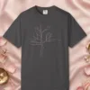 reaching-branches-tee-graphite-front Reaching Branches design on a Graphite Comfort Colors 1717 tee, laid flat