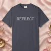 Reflect design on a Navy Comfort Colors 1717 tee, laid flat