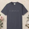reimagine-handwritten-capitals-tee-navy-front Reimagine Handwritten Capitals design on a Navy Comfort Colors 1717 tee, laid flat