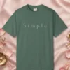 simple-thin-line-tee-blue-spruce-front Simple Thin Line design on a Blue Spruce Comfort Colors 1717 tee, laid flat