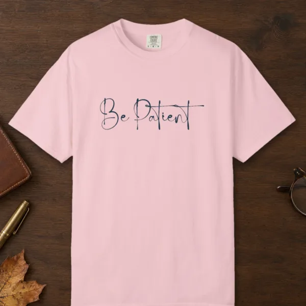 the-patient-heart-tee-blossom-front The Patient Heart design on a Blossom Comfort Colors 1717 tee, laid flat