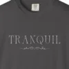 Close-up of the Tranquil Vine print on a Graphite Comfort Colors 1717 tee
