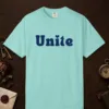 unite-tee-chalky-mint-front Unite design on a Chalky Mint Comfort Colors 1717 tee, laid flat