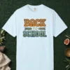 vintage-back-to-school-tee-chambray-front Vintage Back to School design on a Chambray Comfort Colors 1717 tee, laid flat
