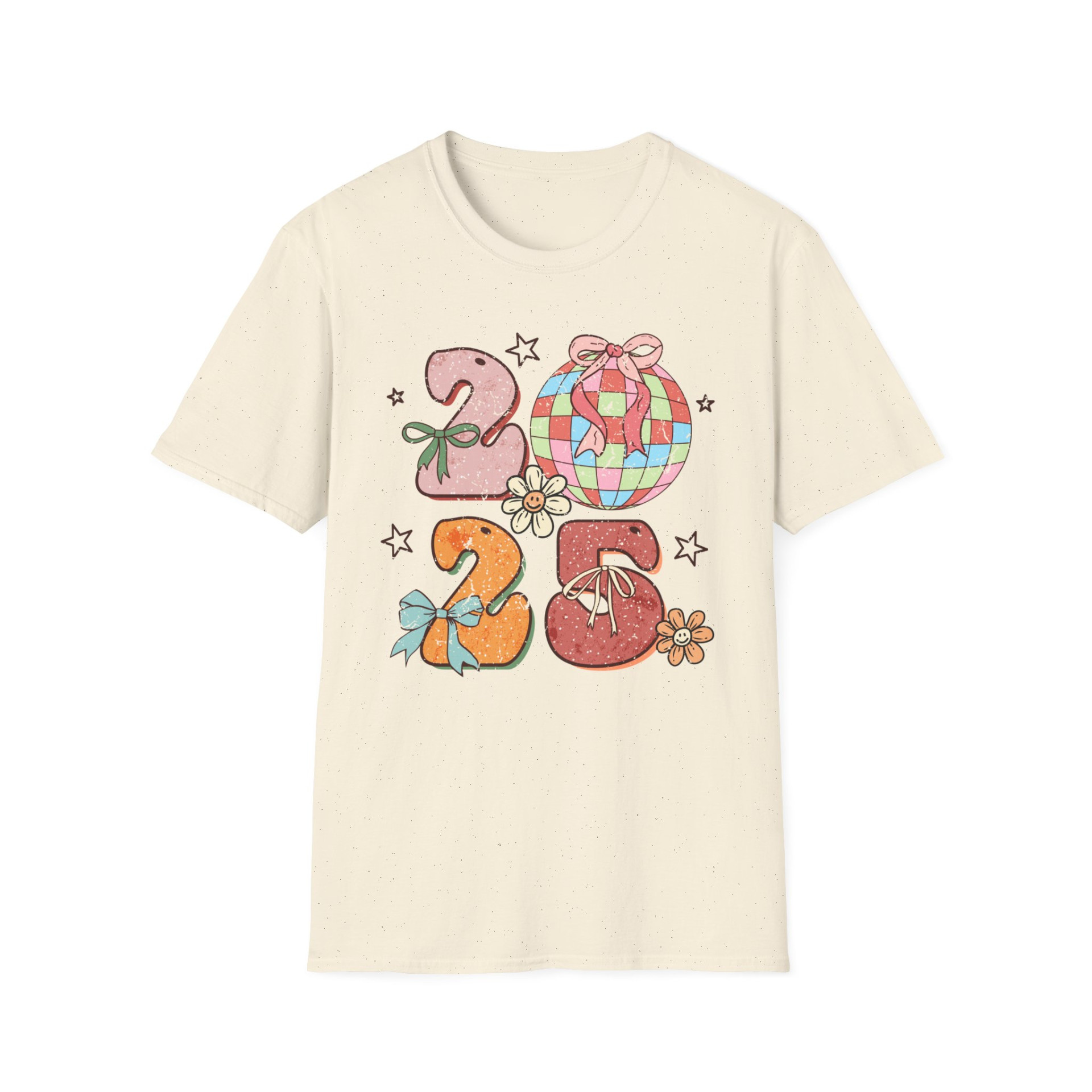 2025 Festive T-Shirt Colorful New Year Celebration Tee Cute Holiday Graphic Shirt Gift Idea - Image 23