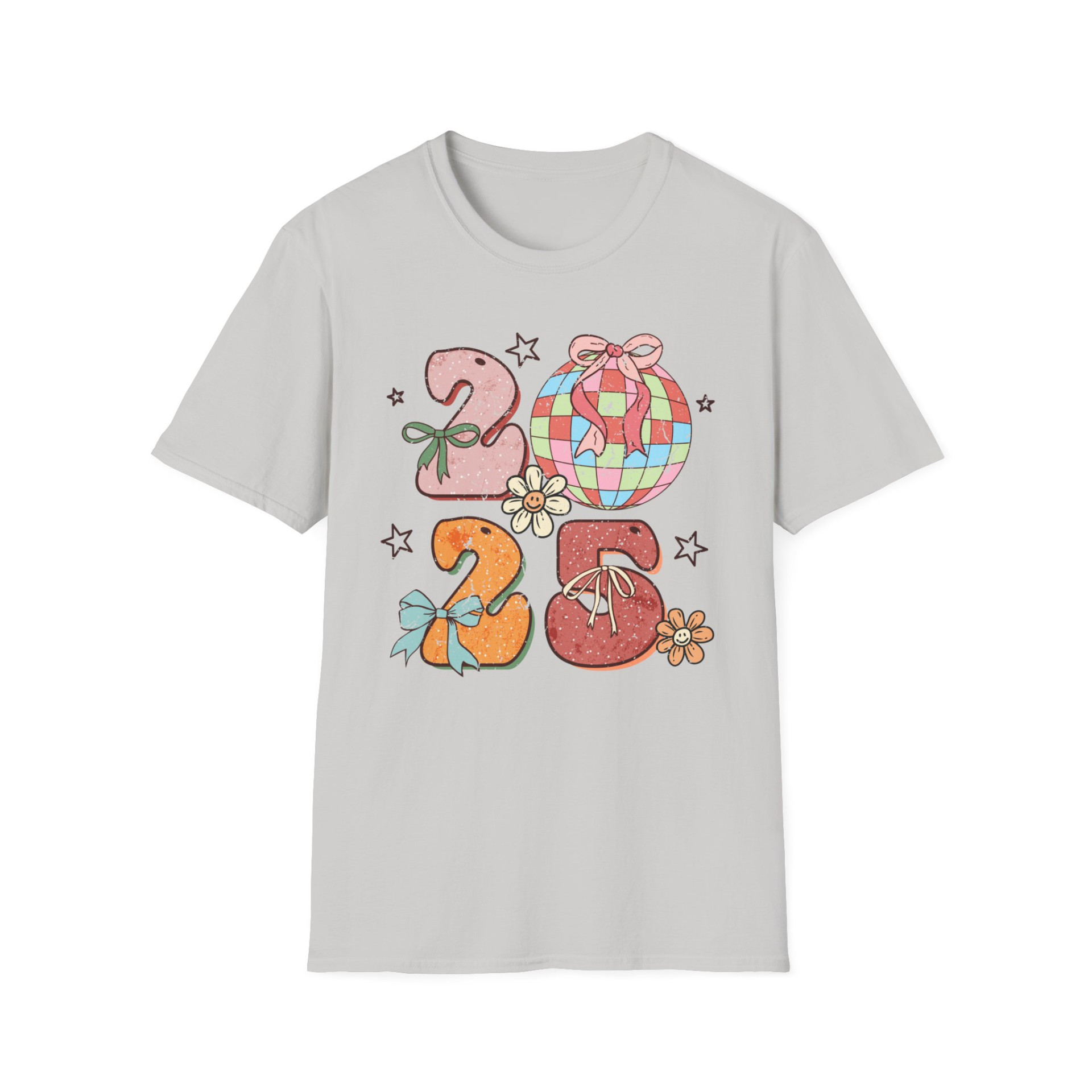 2025 Festive T-Shirt Colorful New Year Celebration Tee Cute Holiday Graphic Shirt Gift Idea - Image 17