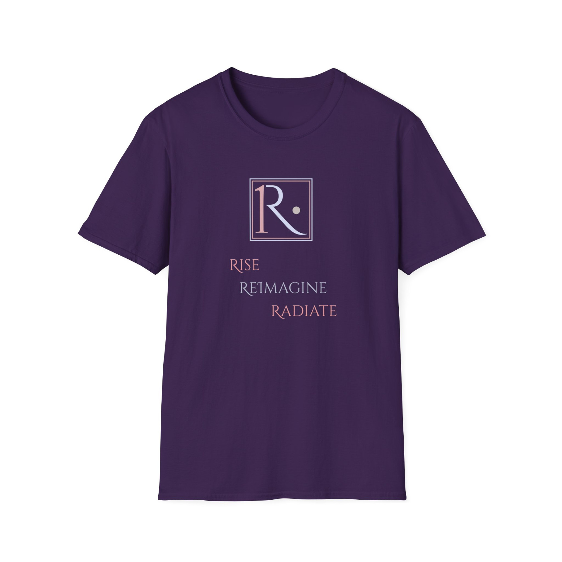 Royaale One T-Shirt Rise Reimagine Radiate Motivational Graphic Tee Inspirational Apparel - Image 9