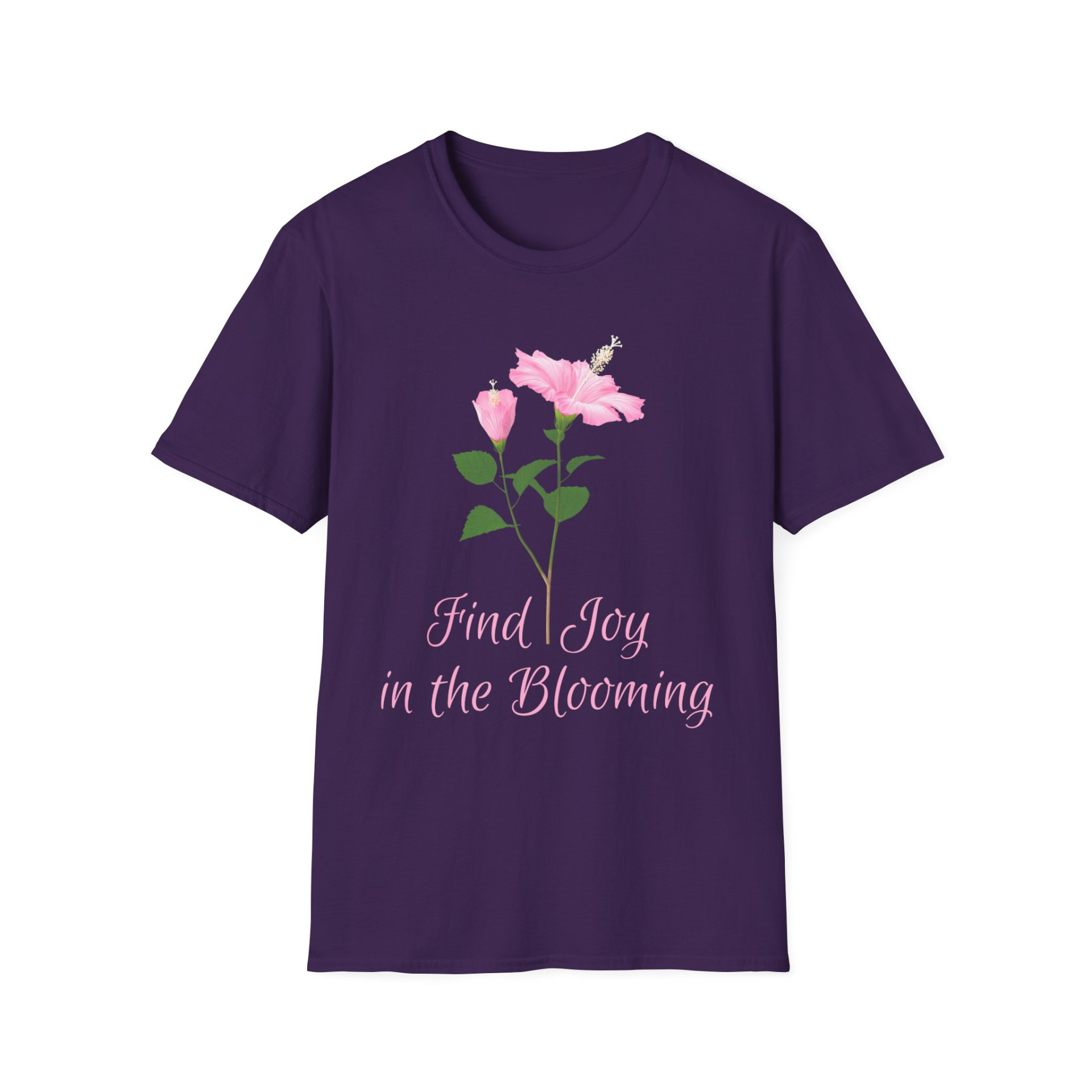 Find Joy in the Blooming T-Shirt Floral Inspirational Quote Tee Positive Vibes Nature Design - Image 24