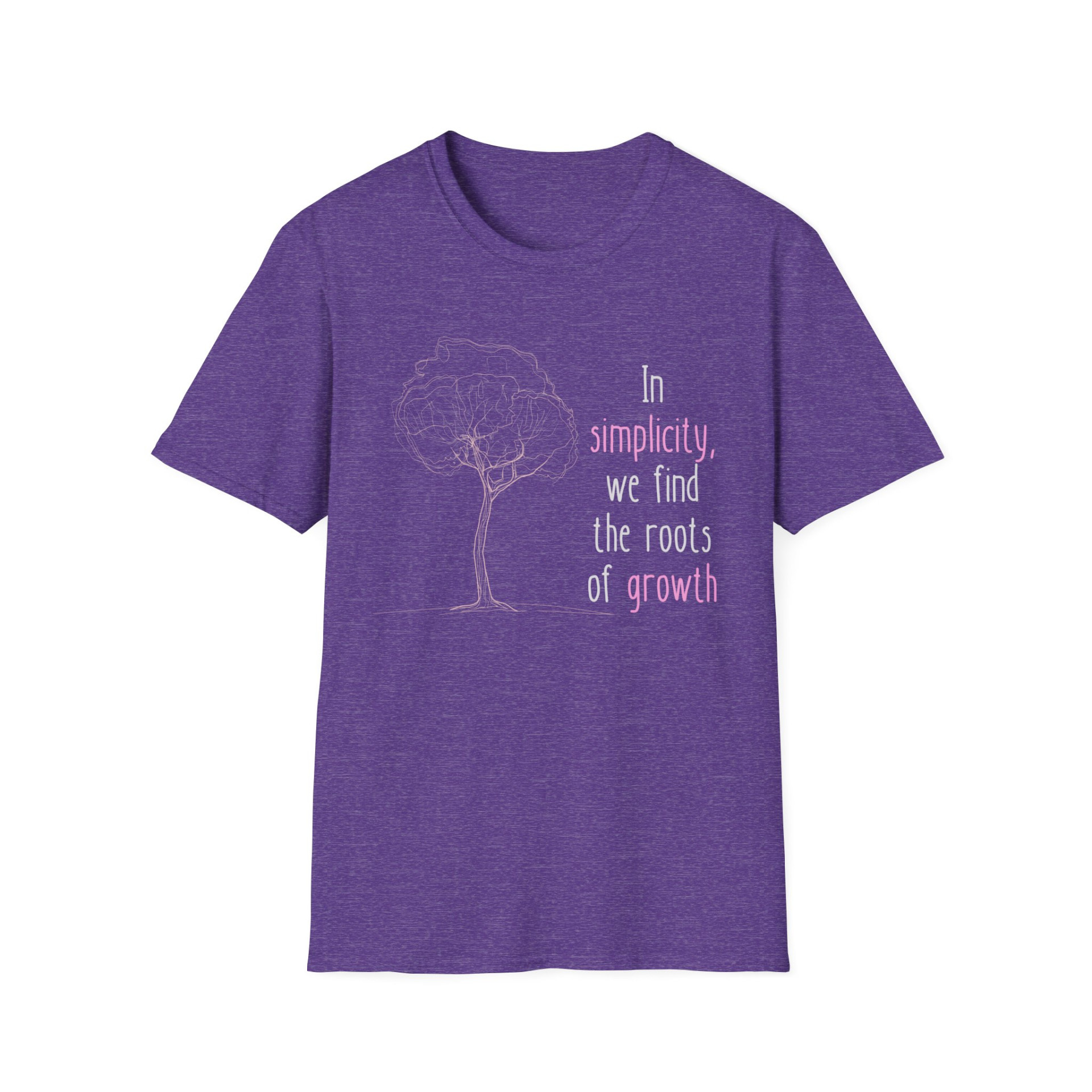 In Simplicity We Find the Roots of Growth T-Shirt Inspirational Quote Tree Design Tee - Image 19