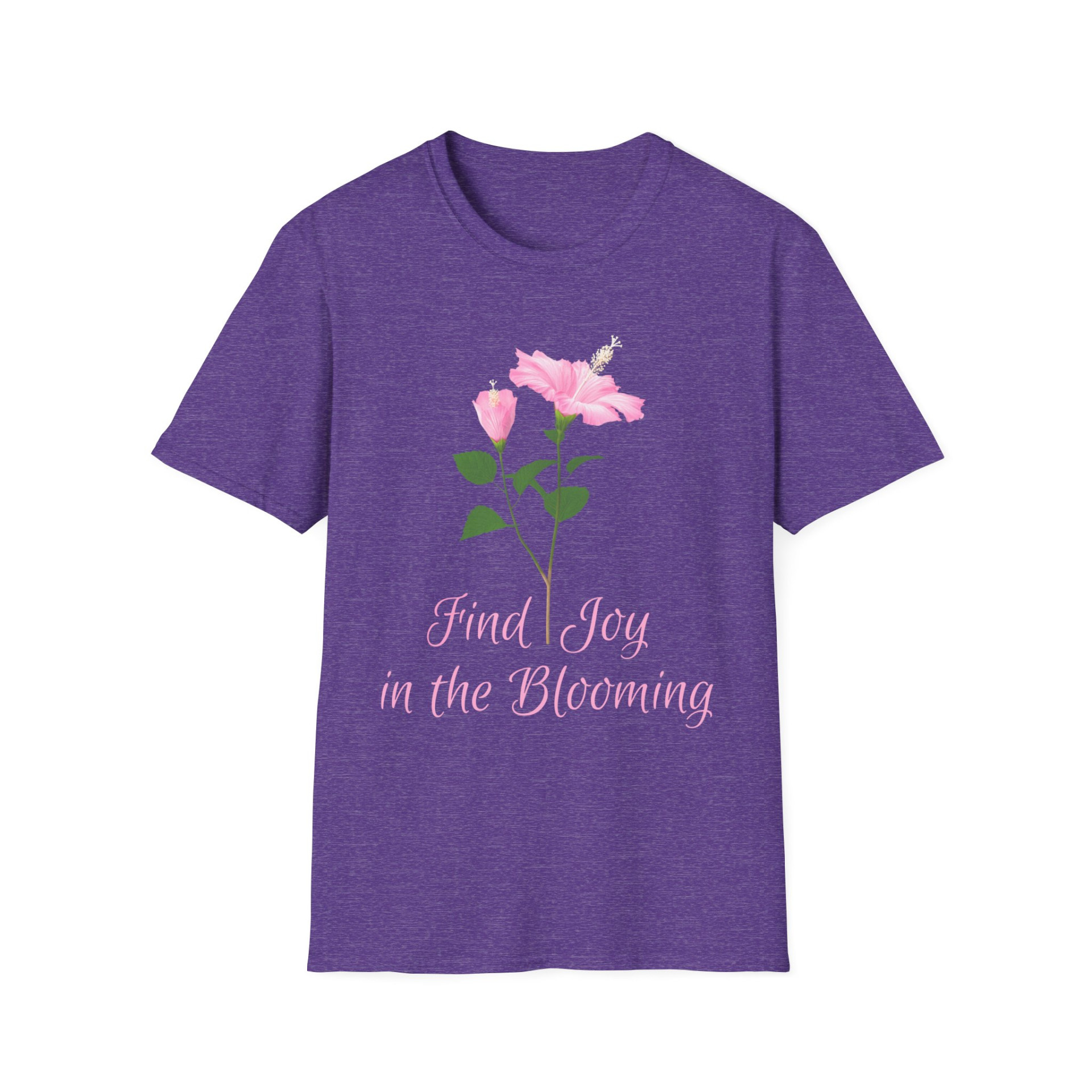 Find Joy in the Blooming T-Shirt Floral Inspirational Quote Tee Positive Vibes Nature Design - Image 26