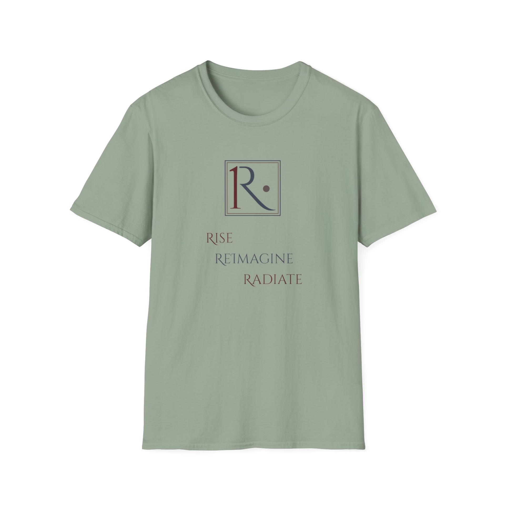 Royaale One T-Shirt Rise Reimagine Radiate Motivational Graphic Tee Inspirational Apparel - Image 5
