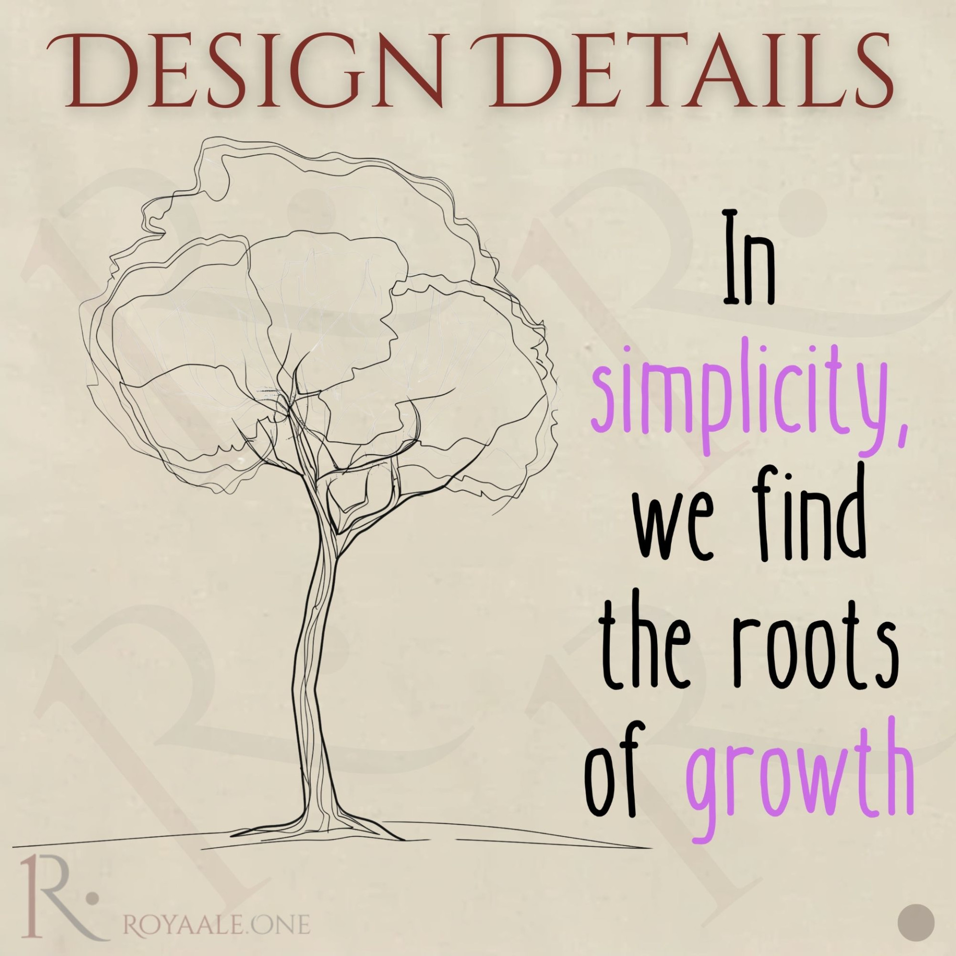 In Simplicity We Find the Roots of Growth Tote Bag Minimalist Inspirational Quote Bag - Image 6