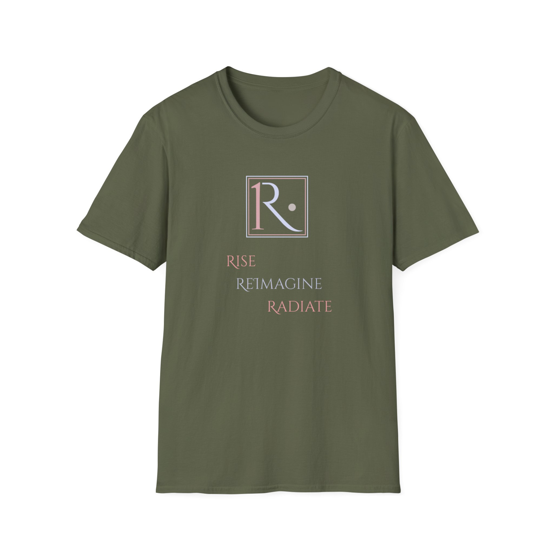 Royaale One T-Shirt Rise Reimagine Radiate Motivational Graphic Tee Inspirational Apparel - Image 8