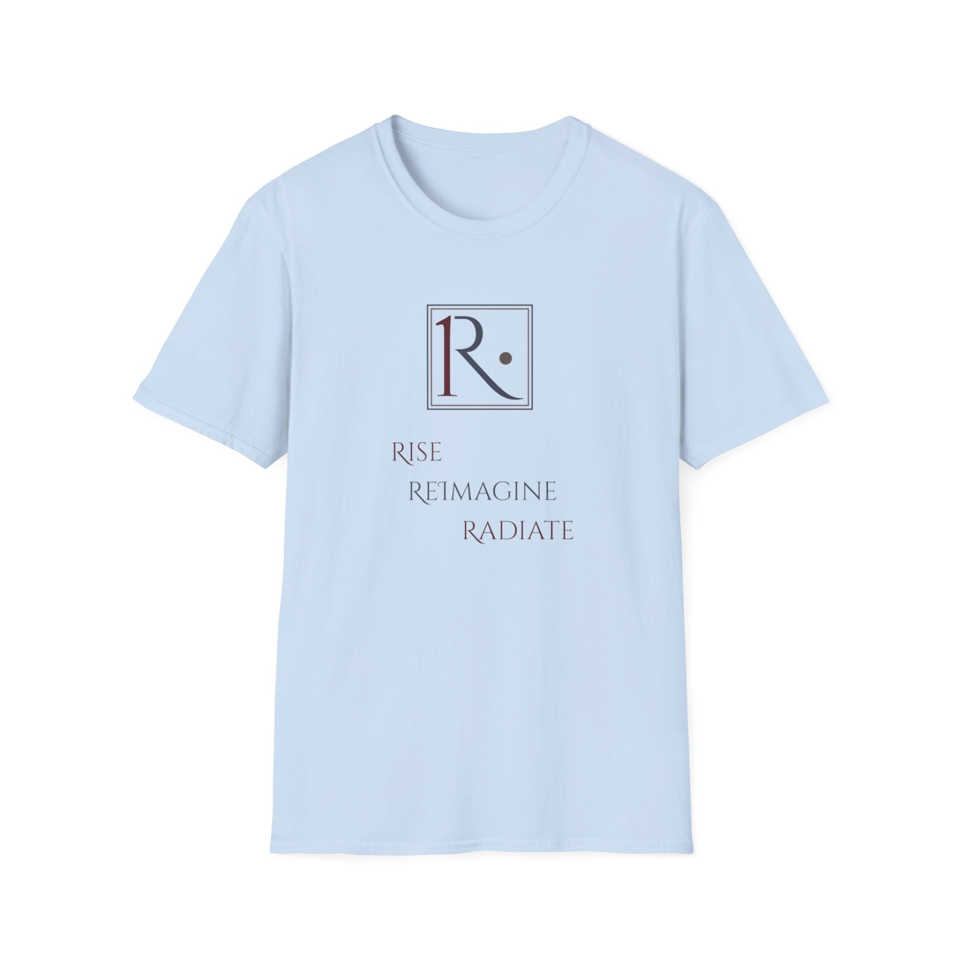 Royaale One T-Shirt Rise Reimagine Radiate Motivational Graphic Tee Inspirational Apparel - Image 2