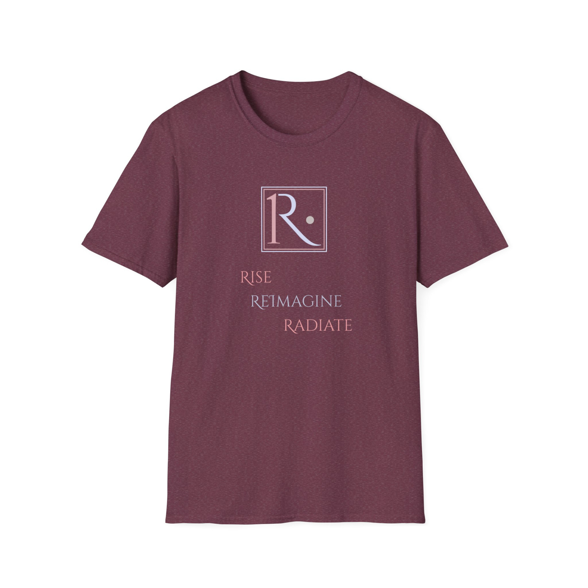 Royaale One T-Shirt Rise Reimagine Radiate Motivational Graphic Tee Inspirational Apparel - Image 4