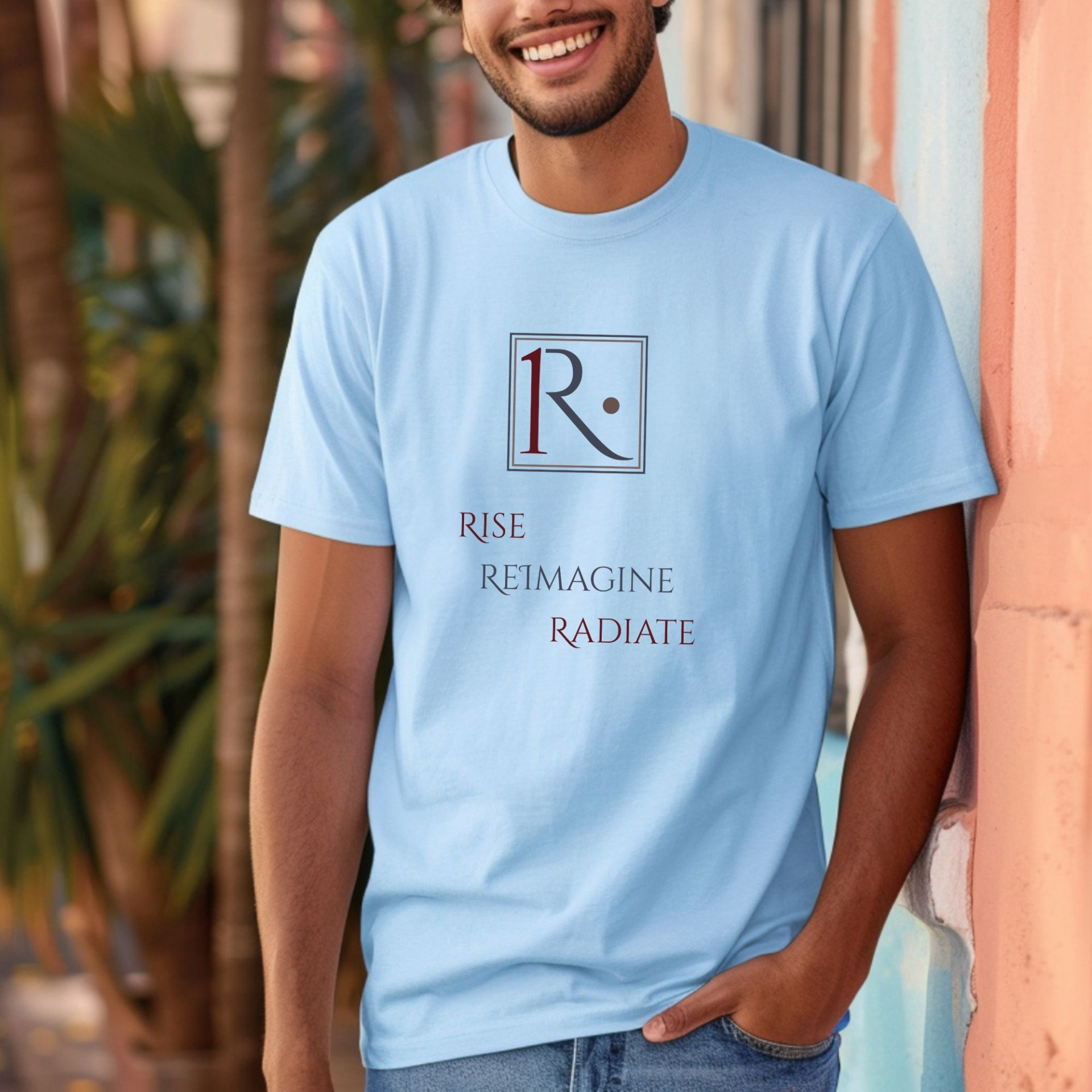 Royaale One T-Shirt Rise Reimagine Radiate Motivational Graphic Tee Inspirational Apparel - Image 19