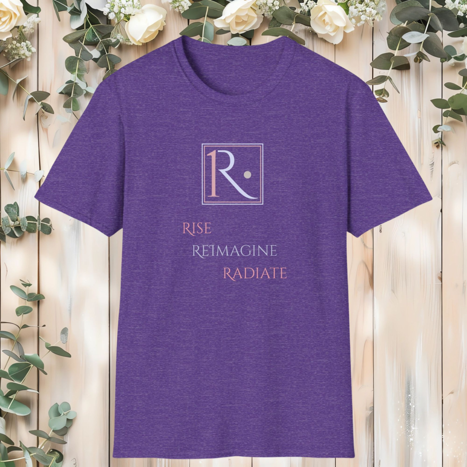 Royaale One T-Shirt Rise Reimagine Radiate Motivational Graphic Tee Inspirational Apparel - Image 15