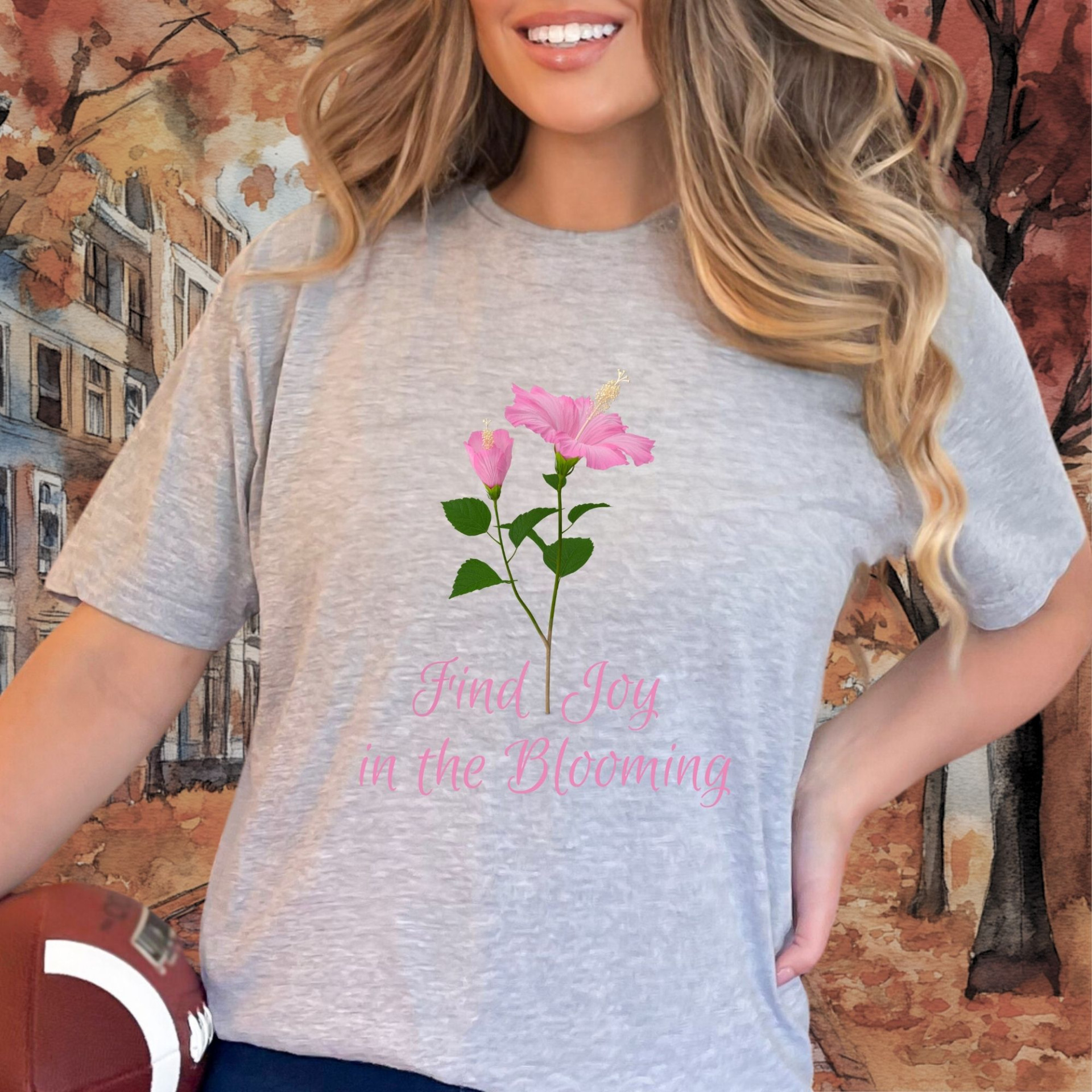 Find Joy in the Blooming T-Shirt Floral Inspirational Quote Tee Positive Vibes Nature Design - Image 13